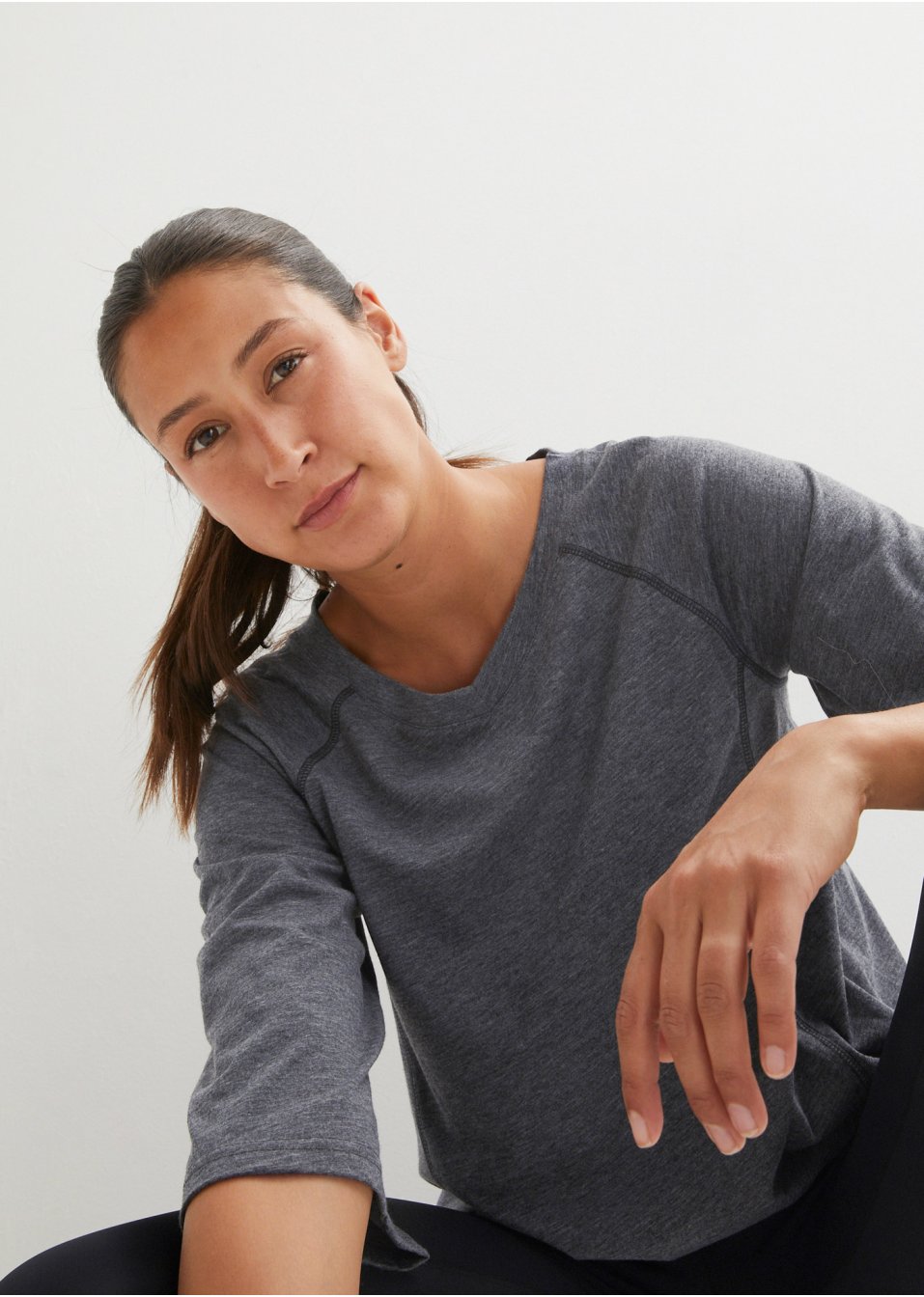 T-shirt fonctionnel manches 3/4, oversize