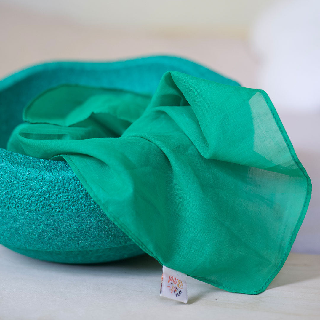 pit and play speeldoek regenboog - groen - 75x75 cm