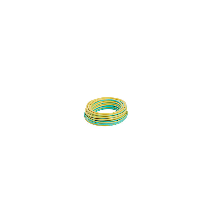 Fil 2,5mm² H07VU vert/jaune couronne 5m