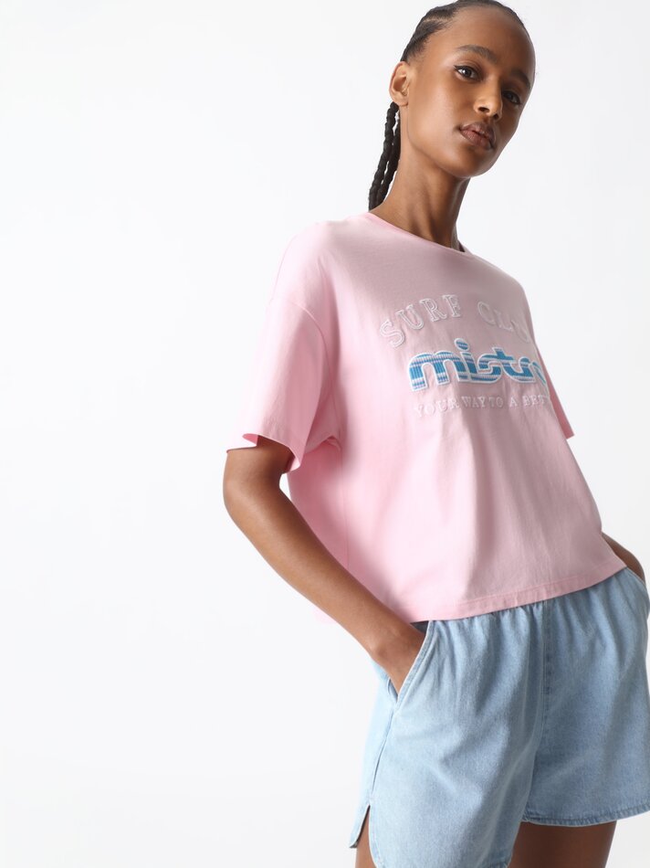 Camiseta bordada Mistral x Lefties - Rosa Lavado