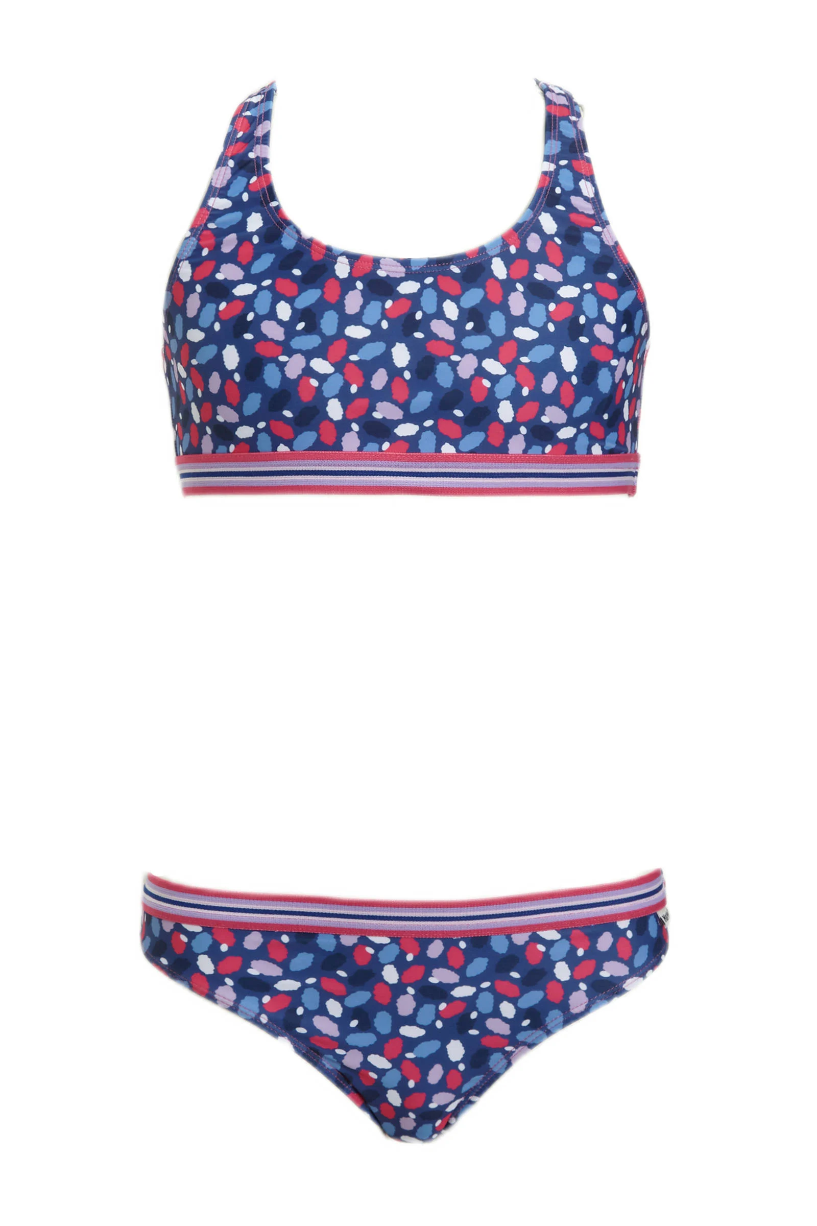 Me & My Monkey crop bikini Pelia blauw/roze