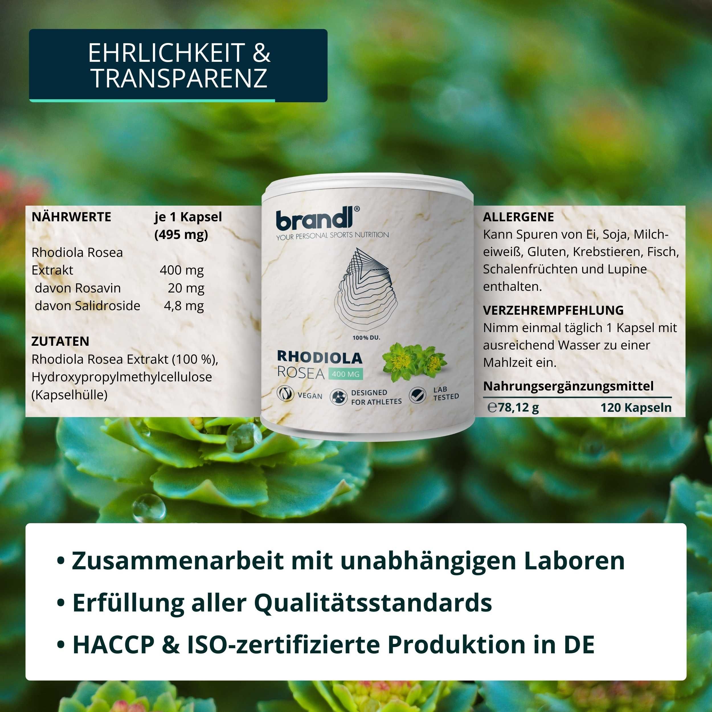 brandl® Rhodiola Rosea Extrakt (Rosenwurz)