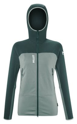 Polaire Millet Fusion Grid Hoodie Vert Femme