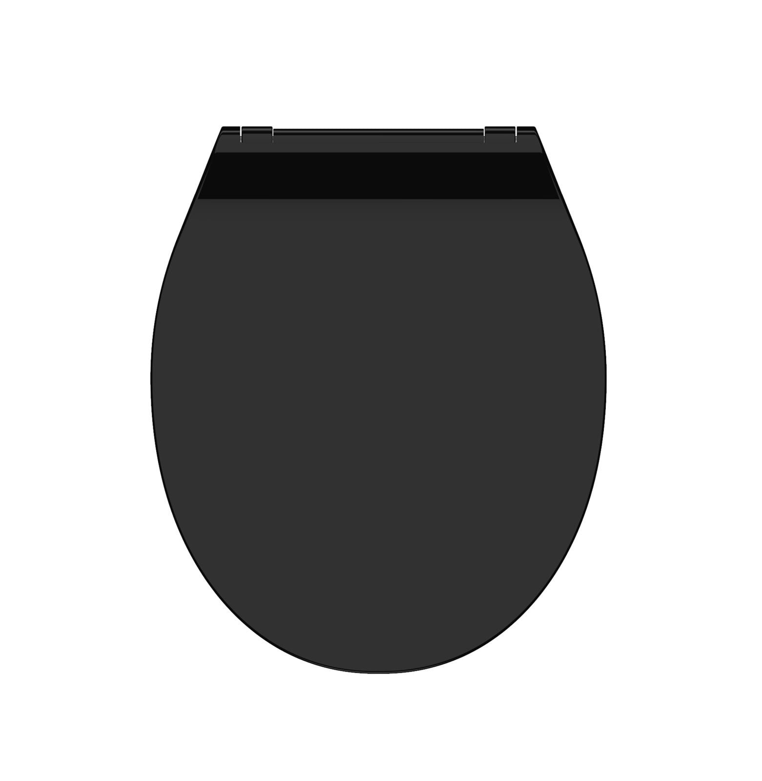 SCHÜTTE WC-Sitz Slim Black Duroplast Absenkautomatik Schnellverschluss