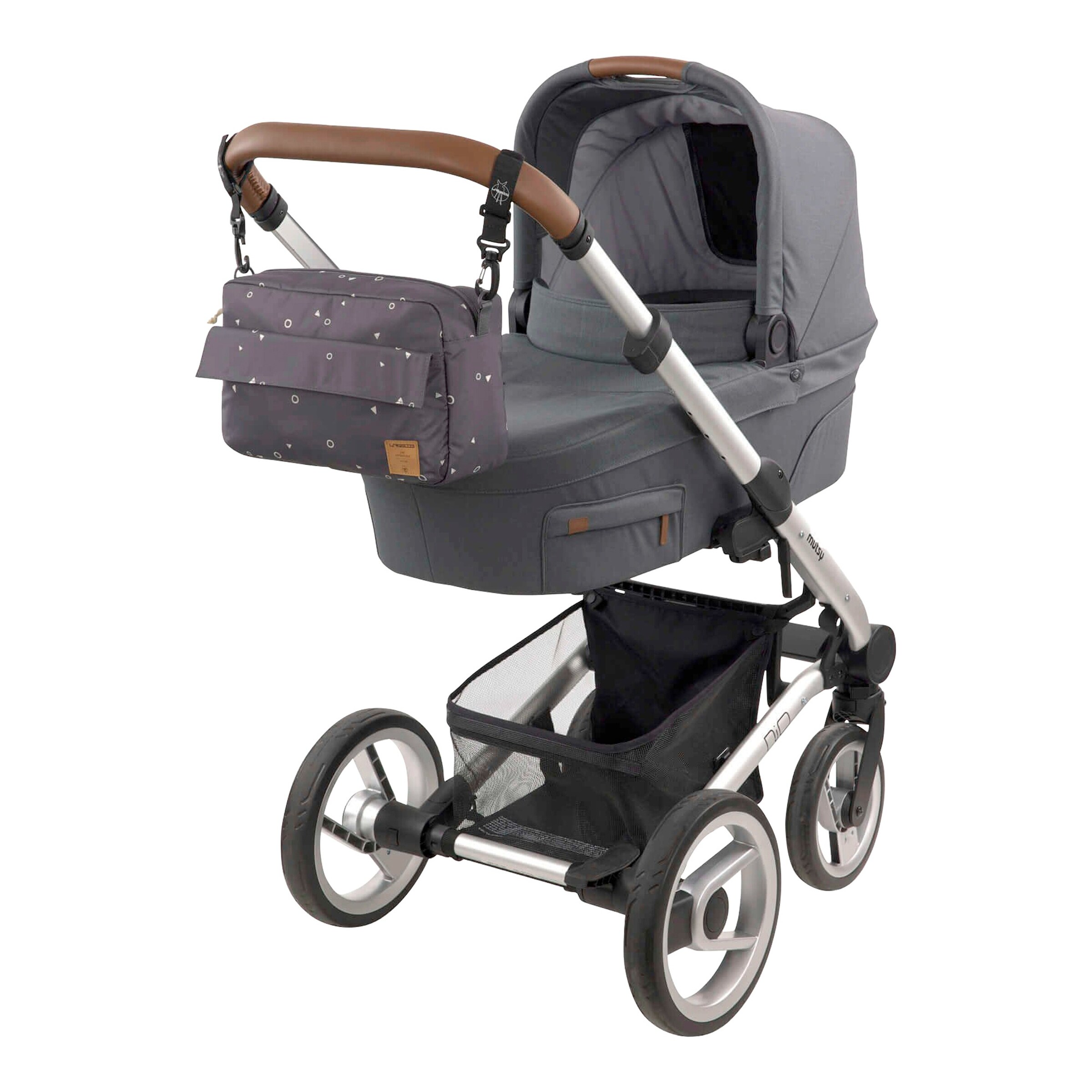Lässig Organizer Bag für Kinderwagen, Sportwagen, Buggy anthrazit