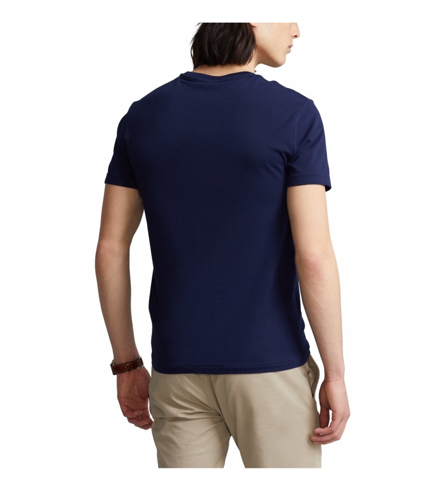 Camiseta Ralph Lauren Navy Custom Fit Knit
