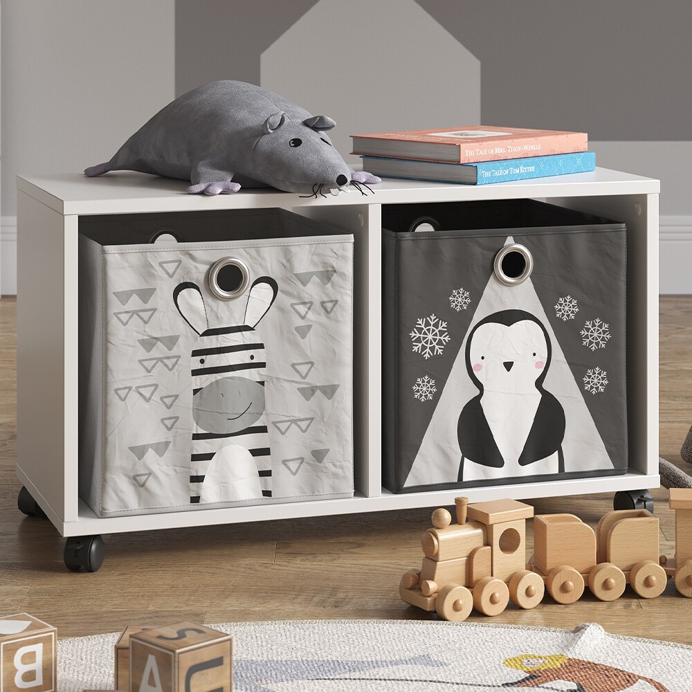 Vicco Rollcontainer Luigi für Faltbox Kinderregal 2 Fächer Spielzeugregal Aufbewahrung