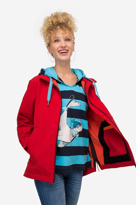 Softshell-Jacke, Fleece-Innenseite, Stehkragen, Zipper