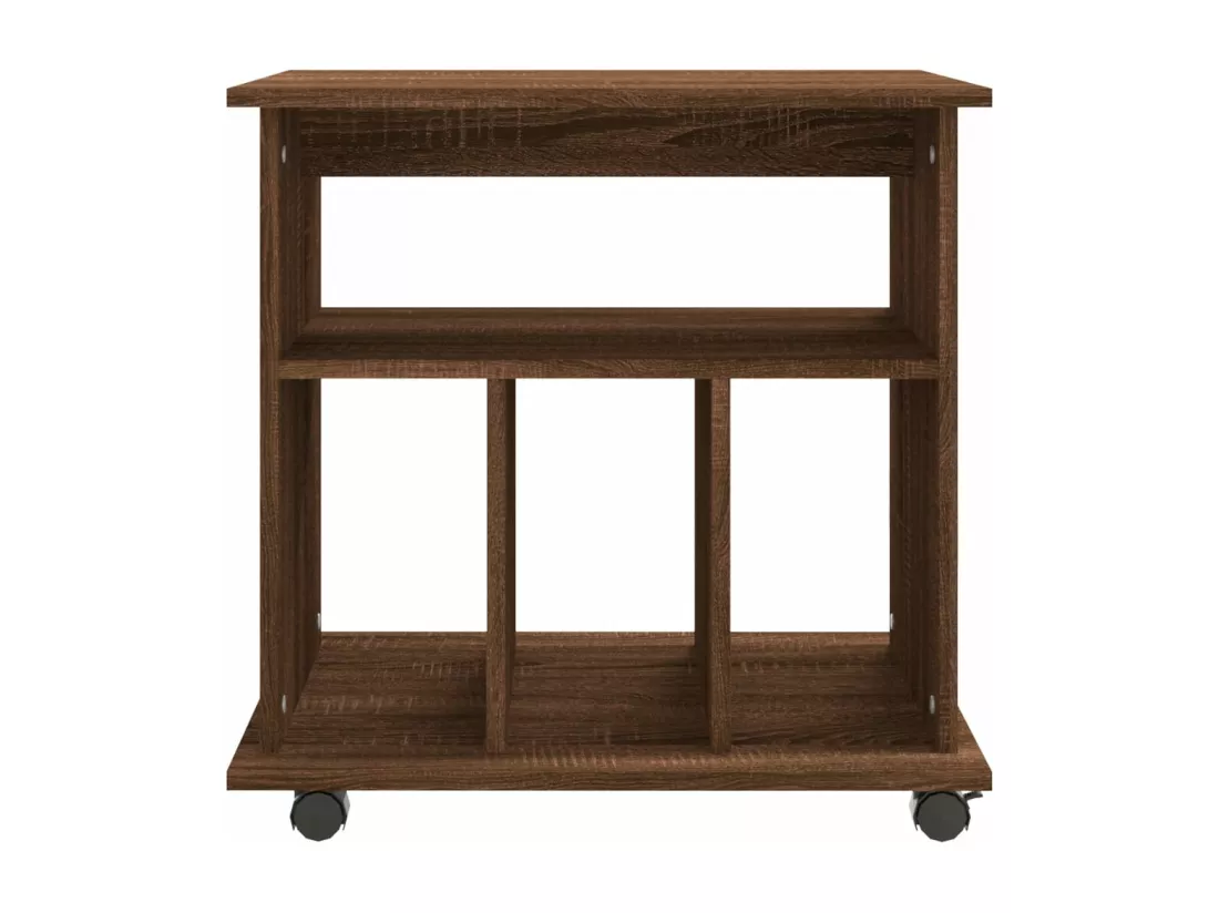 Armoire roulante chêne marron 60x45x60 cm Bois d'ingénierie