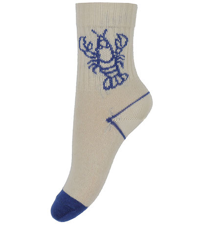 MP Socken - Gilde - Ecru m. Blau