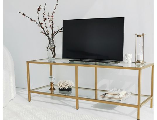 CONCEPT1 - Meuble TV Basique doré tv501 130 x 40 x h45 cm