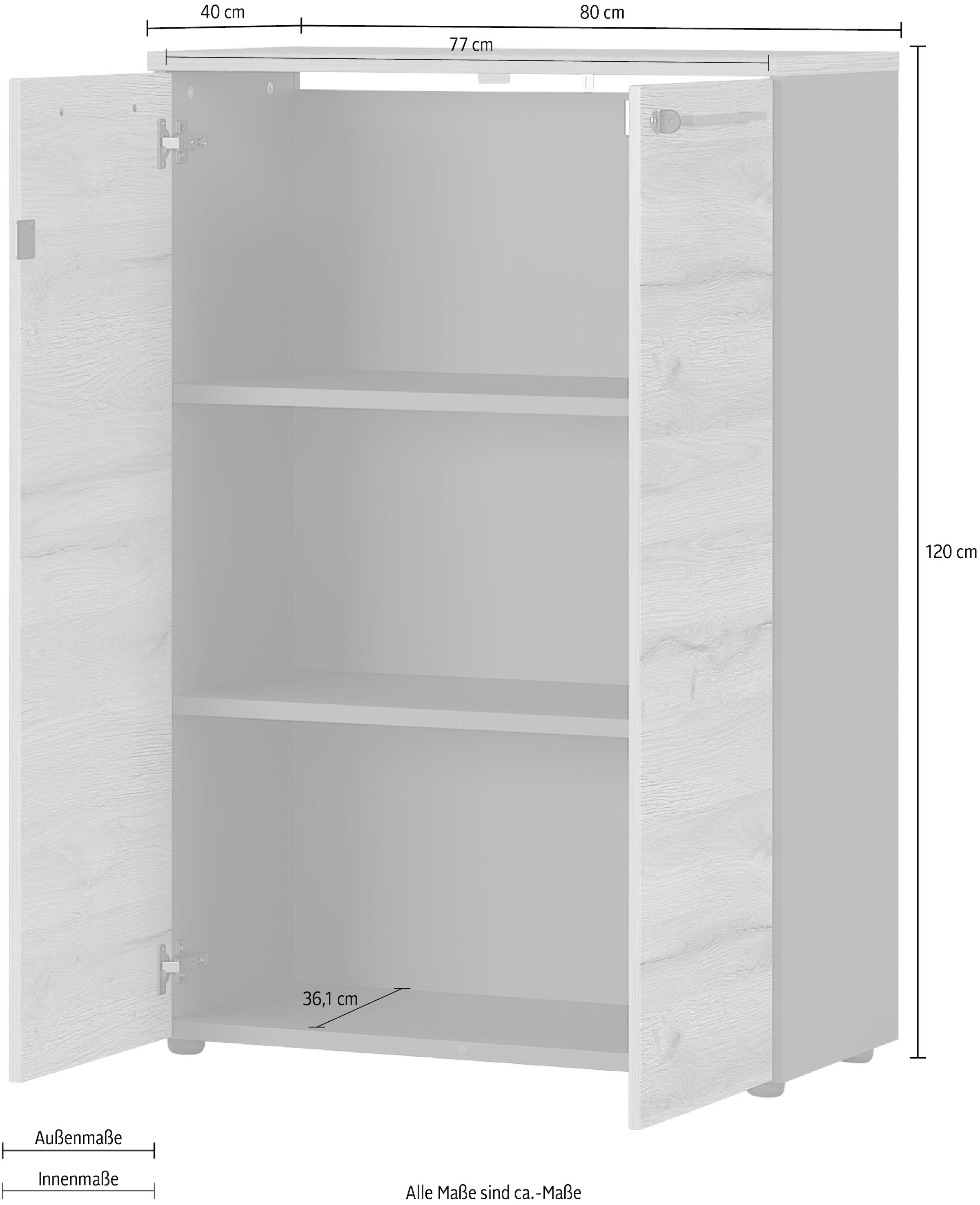 GERMANIA Aktenschrank »GW-Agenda« opt. mit Schublade, Masse 80x120 cm, Made in Germany