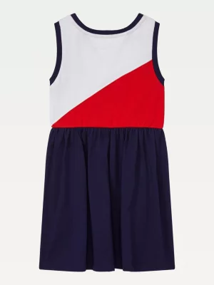 Vestido sem mangas adaptável com blocos de cores