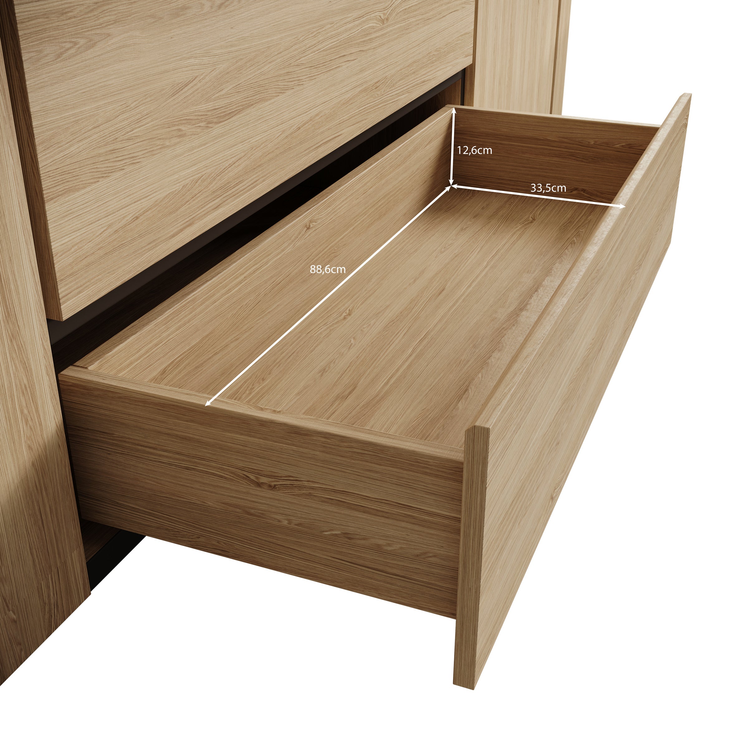 Cayuga - Dressoir - Eiken - 225x48x90 cm