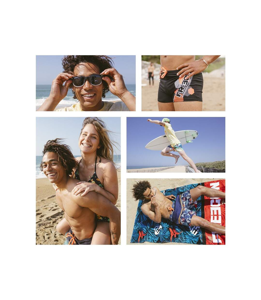 Boardshort court homme ceinture tout-élastiquée