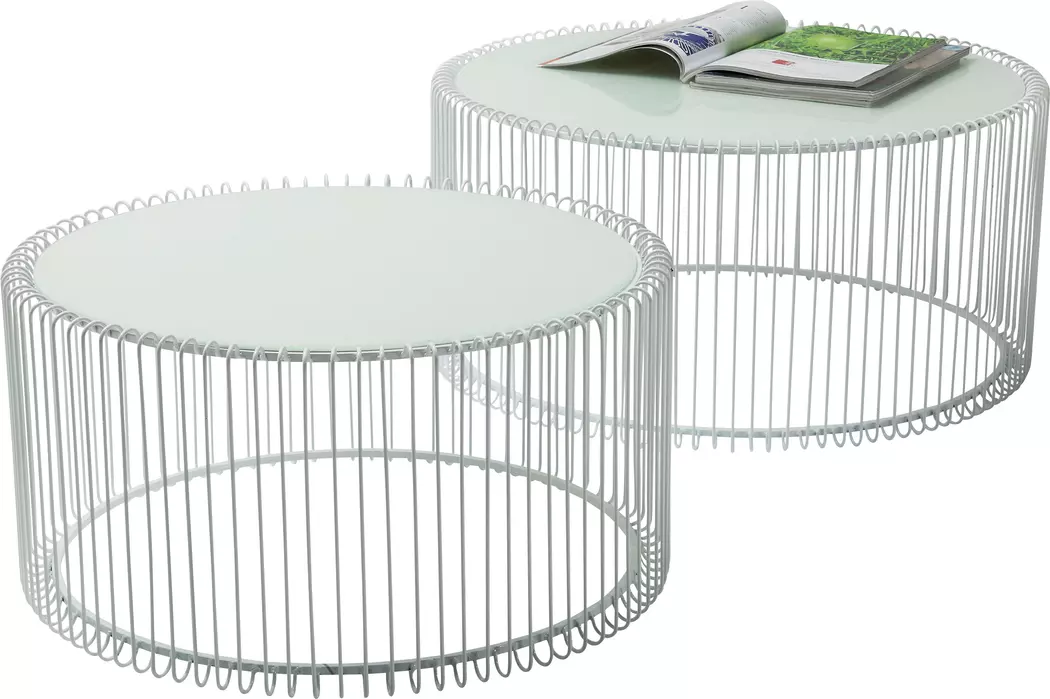 Couchtisch Wire White 80179 2er Set