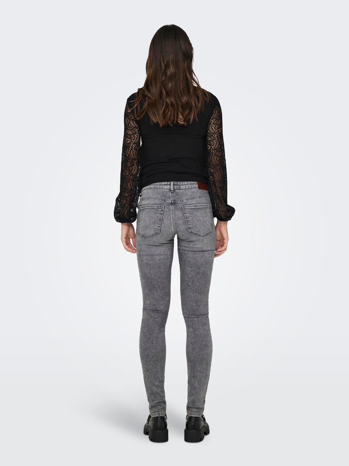 OLMBELLY Skinny Fit Jeans Light Grey Denim