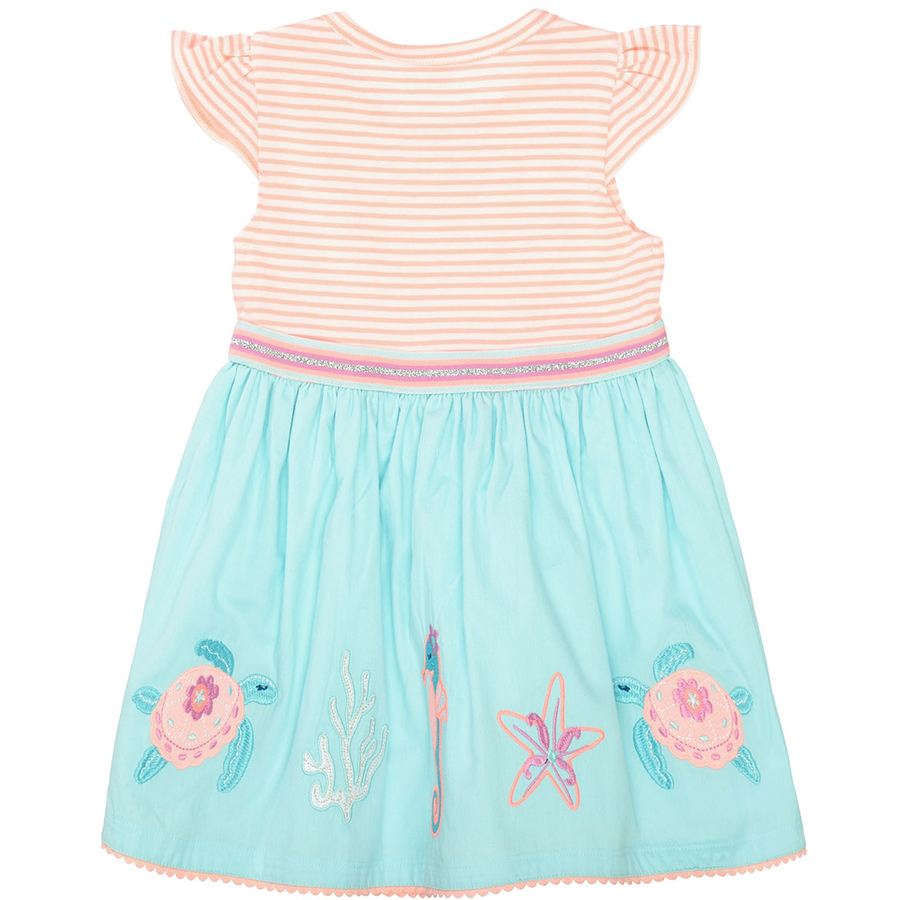 STACCATO Kleid neon papaya gestreift