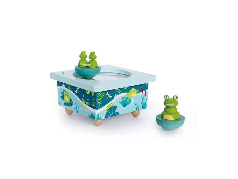 trousselier Spieluhr mit tanzenden Fröschen Magnetische Musikspieldose