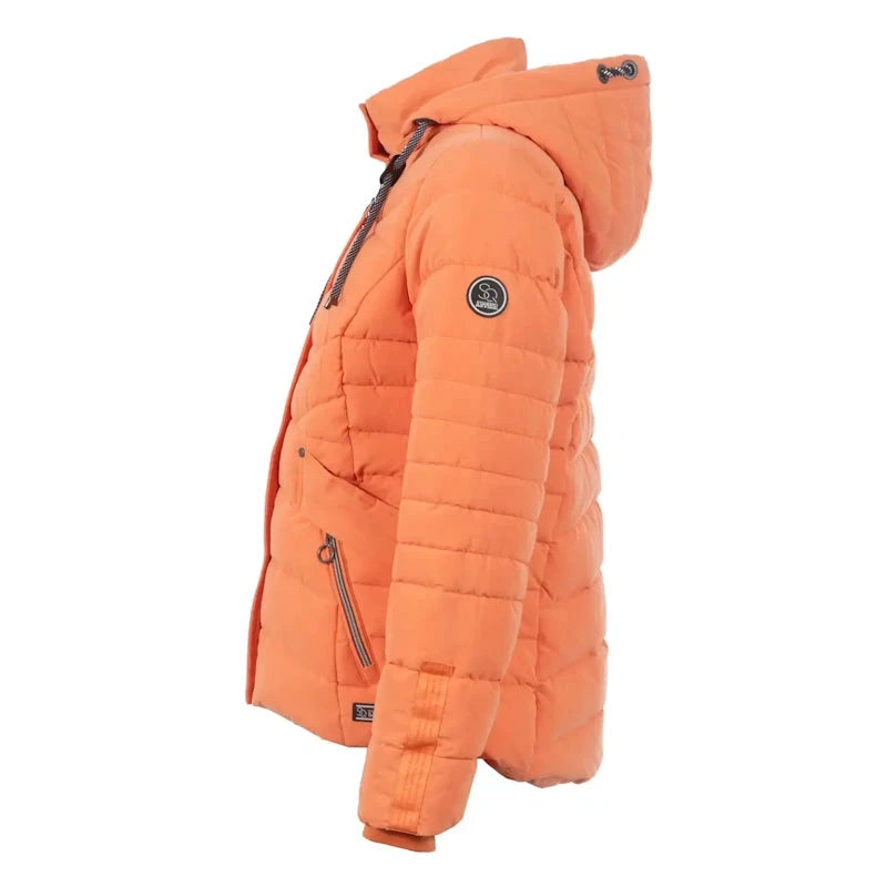 Soquesto Gewatteerde Winterjas met  Capuchon Bright Pumpkin