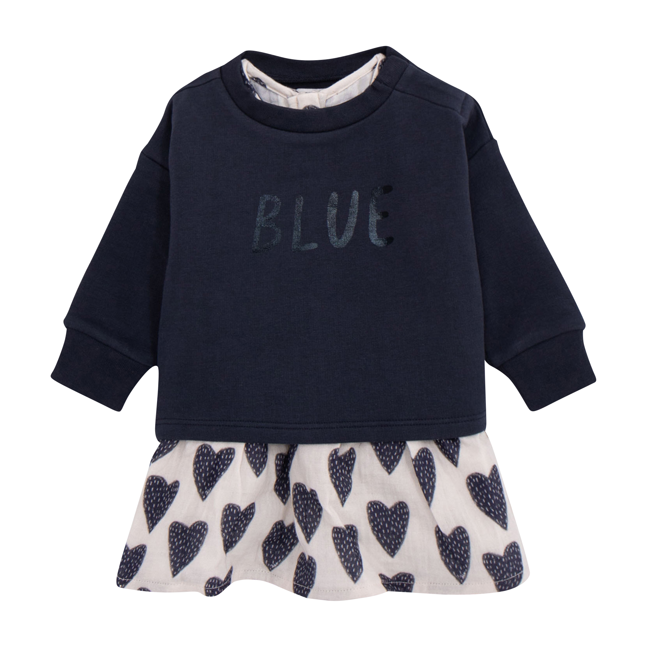 Robe 2-en-1 imprimée en coton | Bleu
