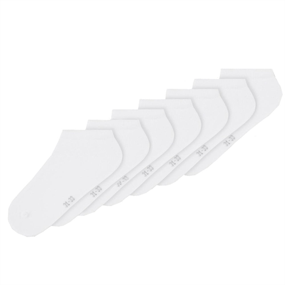 Bright White Ankel Strømper 7-pak Noos