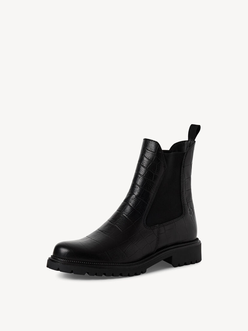 Leren Chelseaboot - zwart