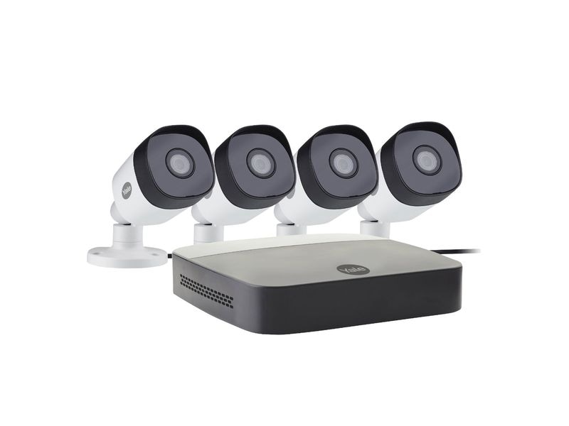 Yale Überwachungsset Outdoor CCTV-Kamera-Kit, 4 Stück CCTV-Kit XL mit 4 Full-HD-Outdoor-Kameras