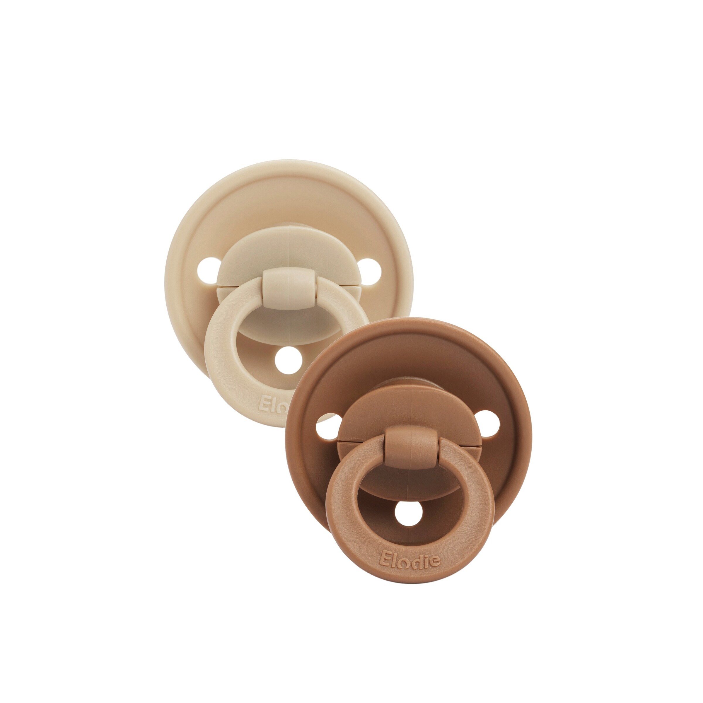 Elodie Schnuller 2er-Pack Silikon - Pure Khaki - 3+ Monate