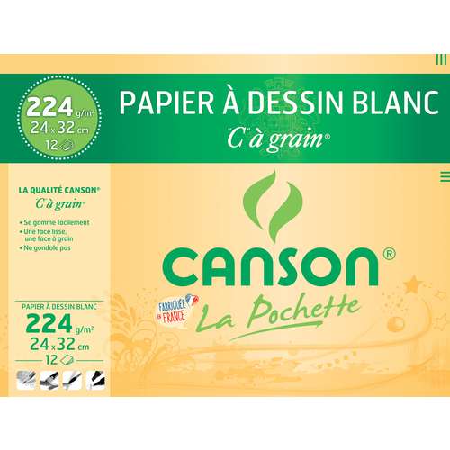 CANSON® „C“ à grain Zeichenpapier weiß
