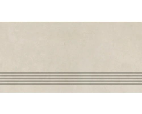 MIRAVA porseleinen traptrede MANHATTAN Ivoor 30 x 60 x 0,9 cm mat gerectificeerd