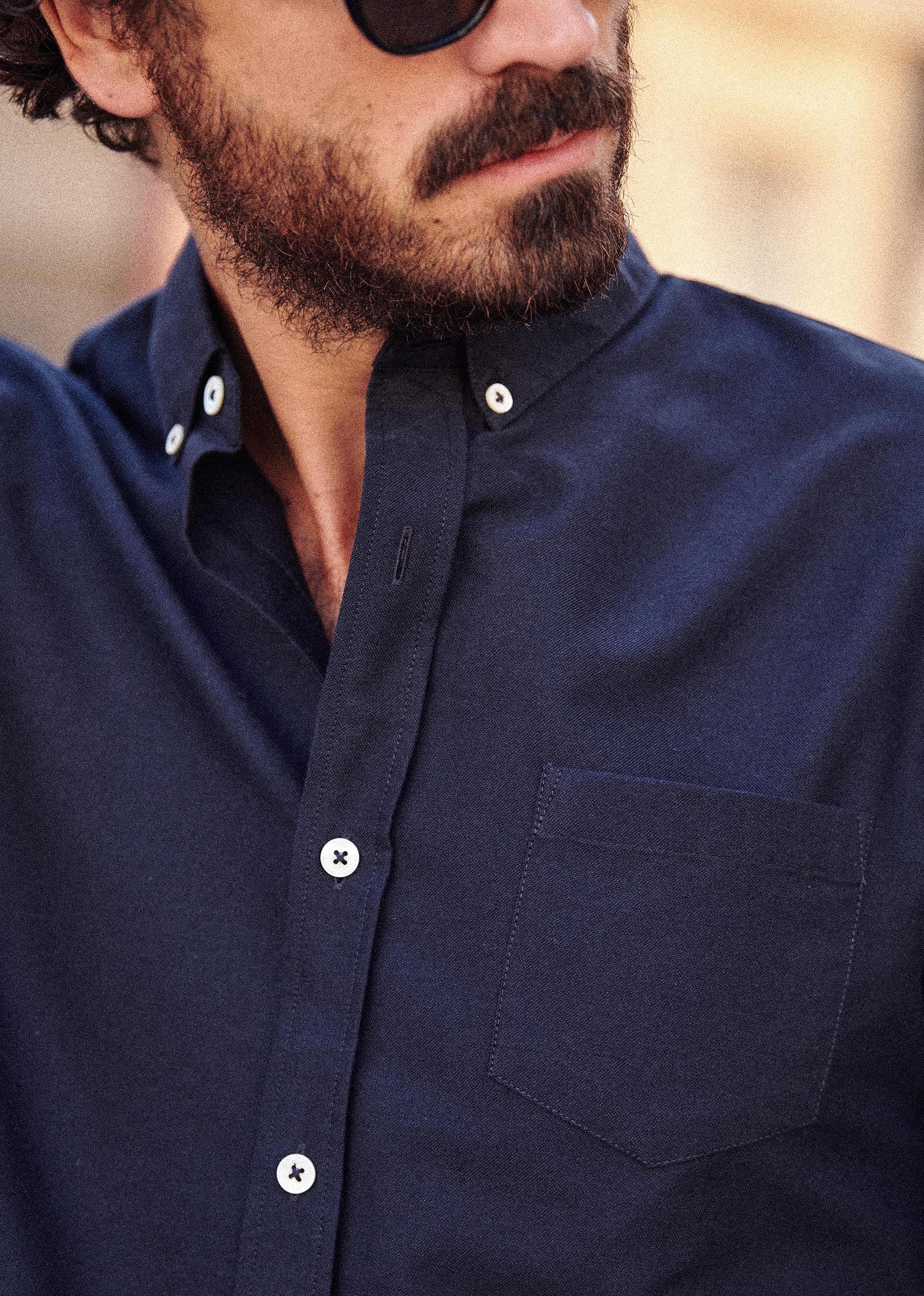 Chemise Charlie Oxford - Marine - POUR LUI 5906608