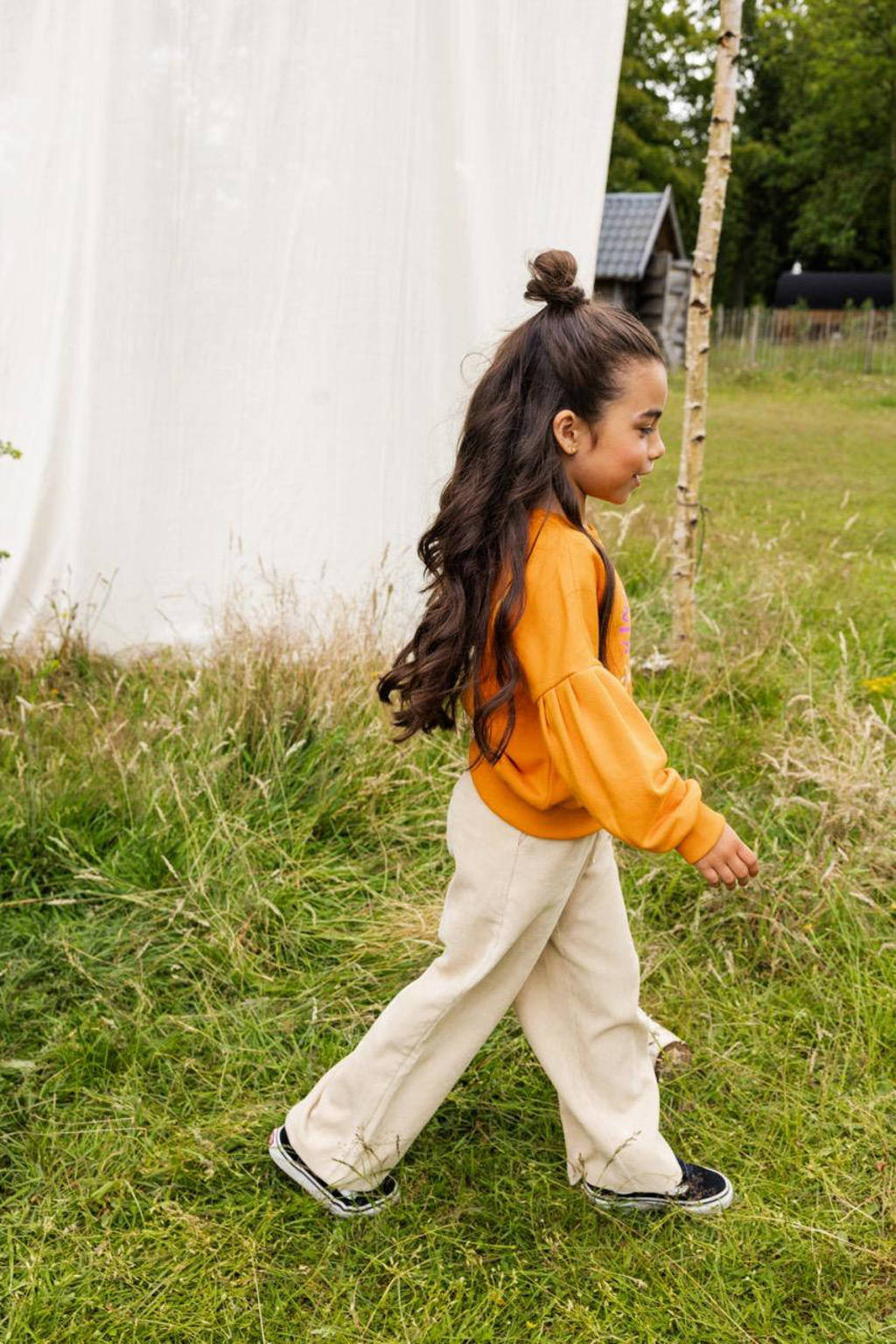 LOOXS corduroy loose fit broek beige