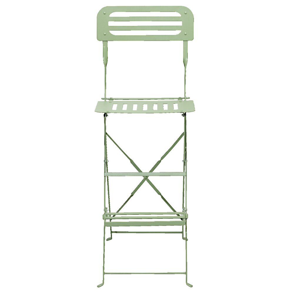 Chaise haute de jardin Rio métal vert 41x48xH111cm