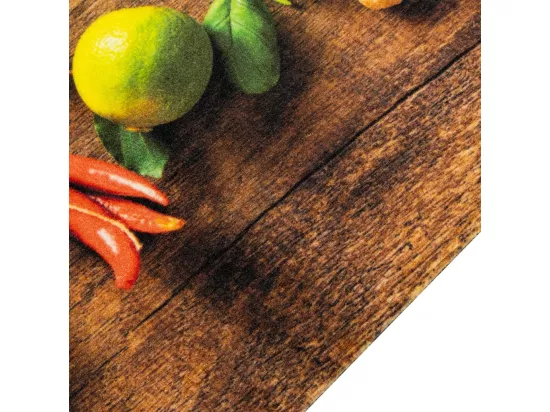 Tapis de cuisine lavable impression d'épices 60x180 cm velours