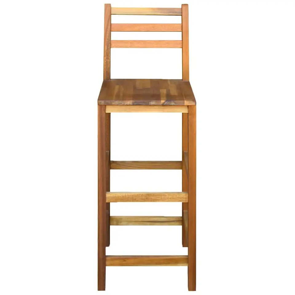 vidaXL - Barstoel - Bruin - Acaciahout - 2 stuks