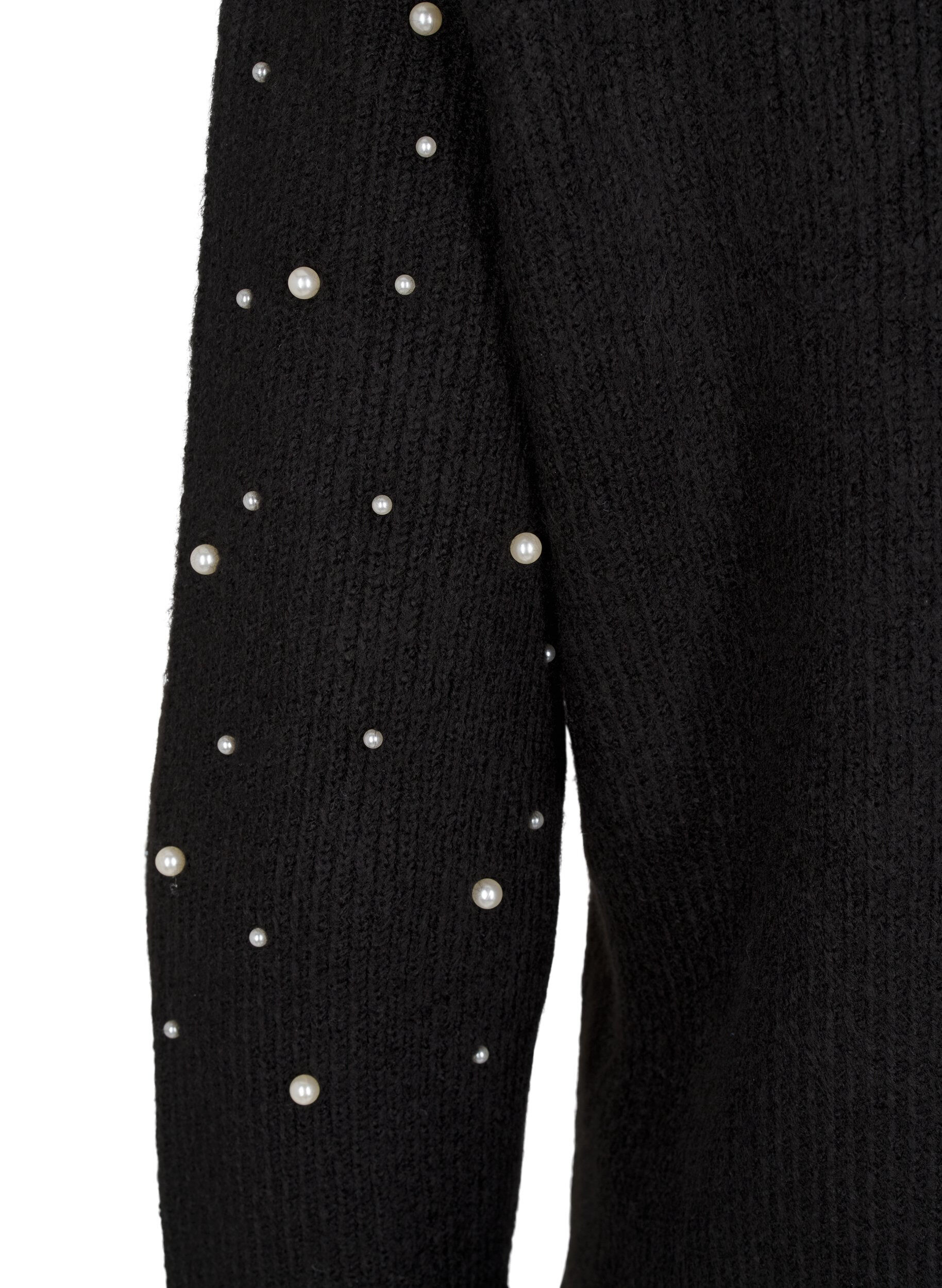 Strikcardigan med perler