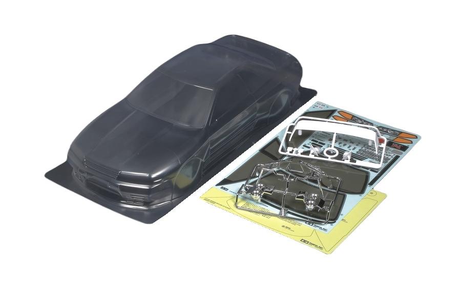 Karosserie Nissan Skyline GT-R R32 unlackiert, 1:10Nissan GT-R R32 Karosserie für On-Road Modelle im Massstab 1:10
