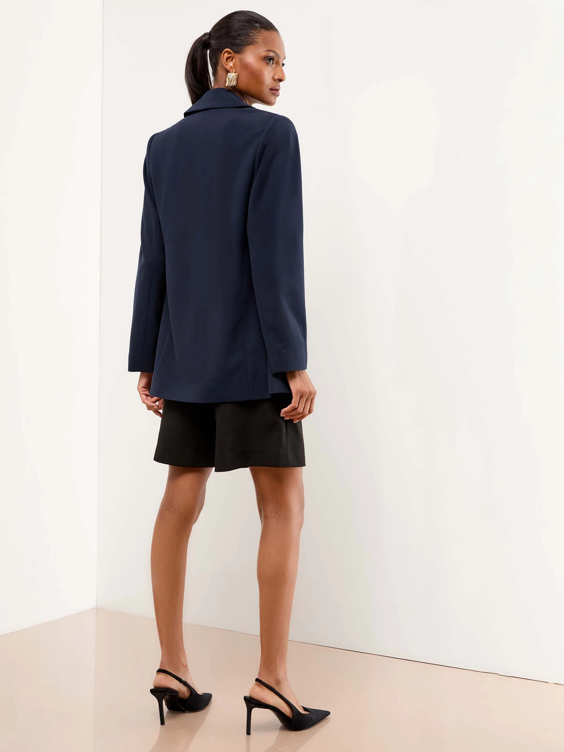 Donkerblauw - Lipsy - Relaxte lange maatsnitblazer