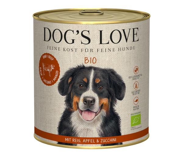 DOG'S LOVE Nassfutter für Hunde Bio, 6 x 800