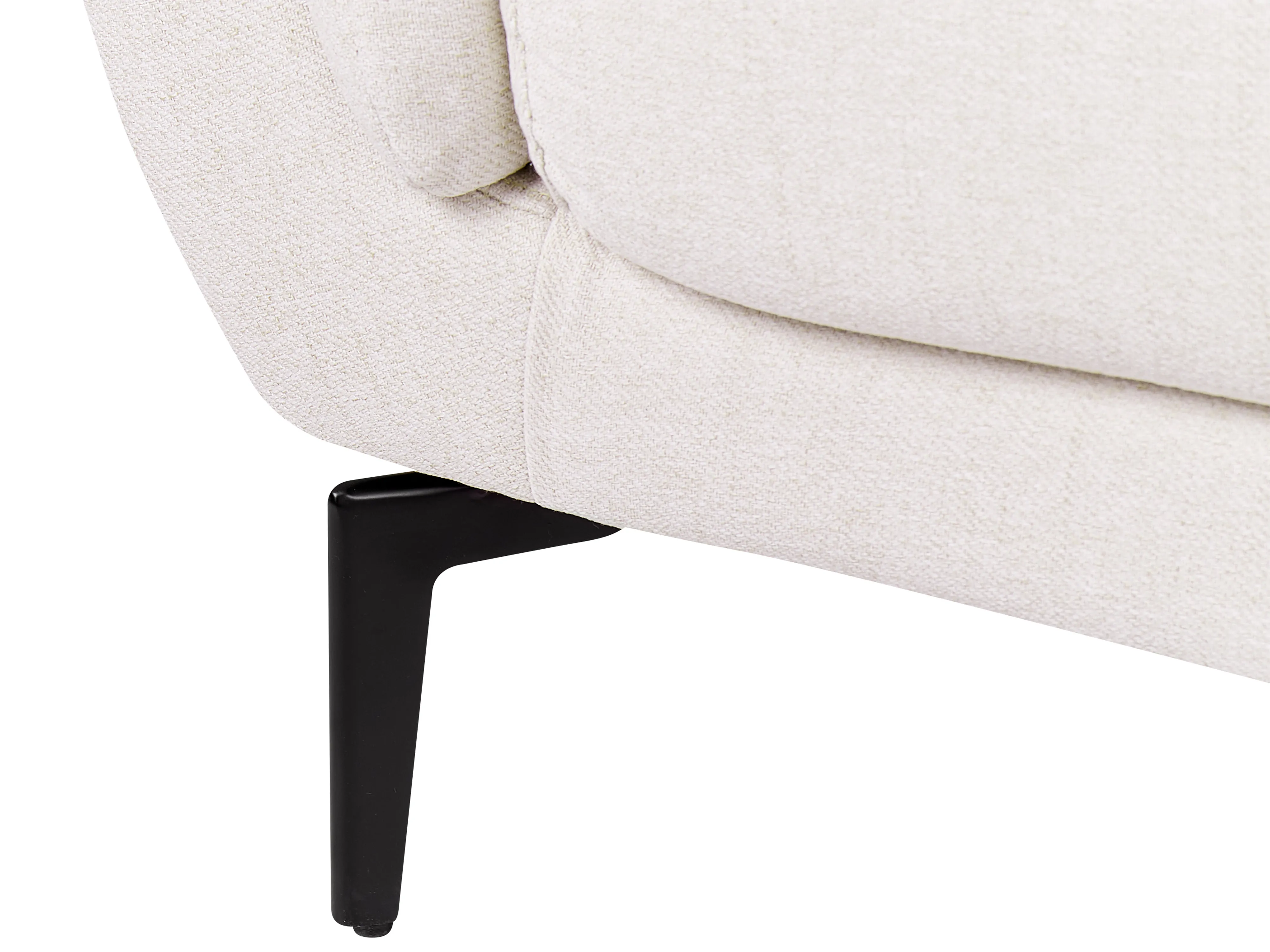 Bank 3-zits KANSSELI Stof Lichtbeige