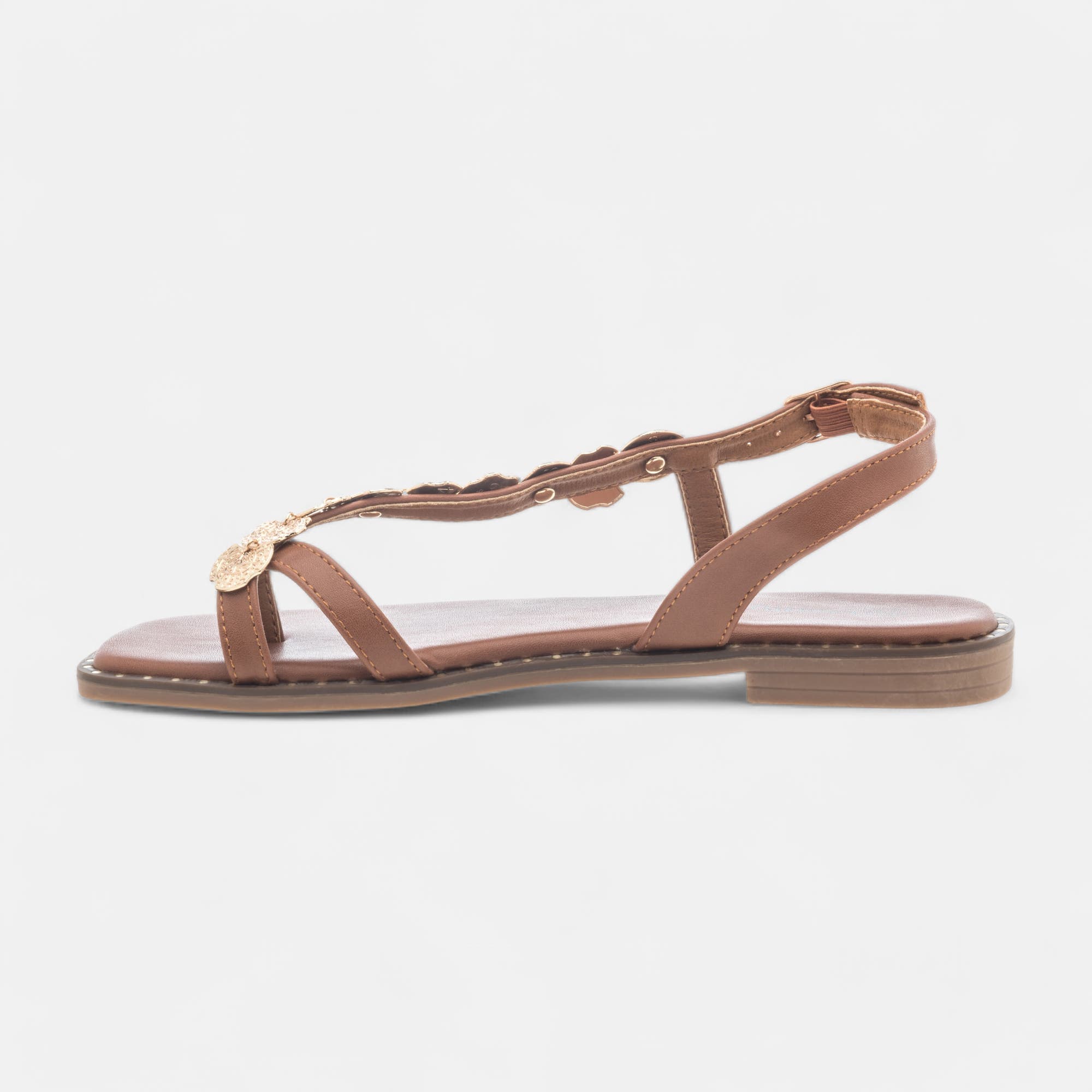 Nu-pieds Femme cognac
