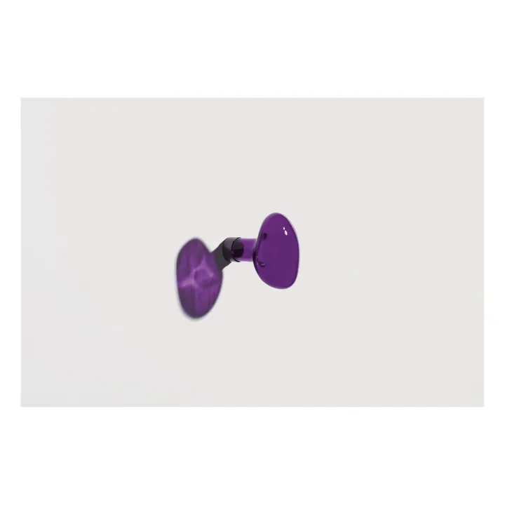 Petite friture Patère en verre Bubble petite | Violet