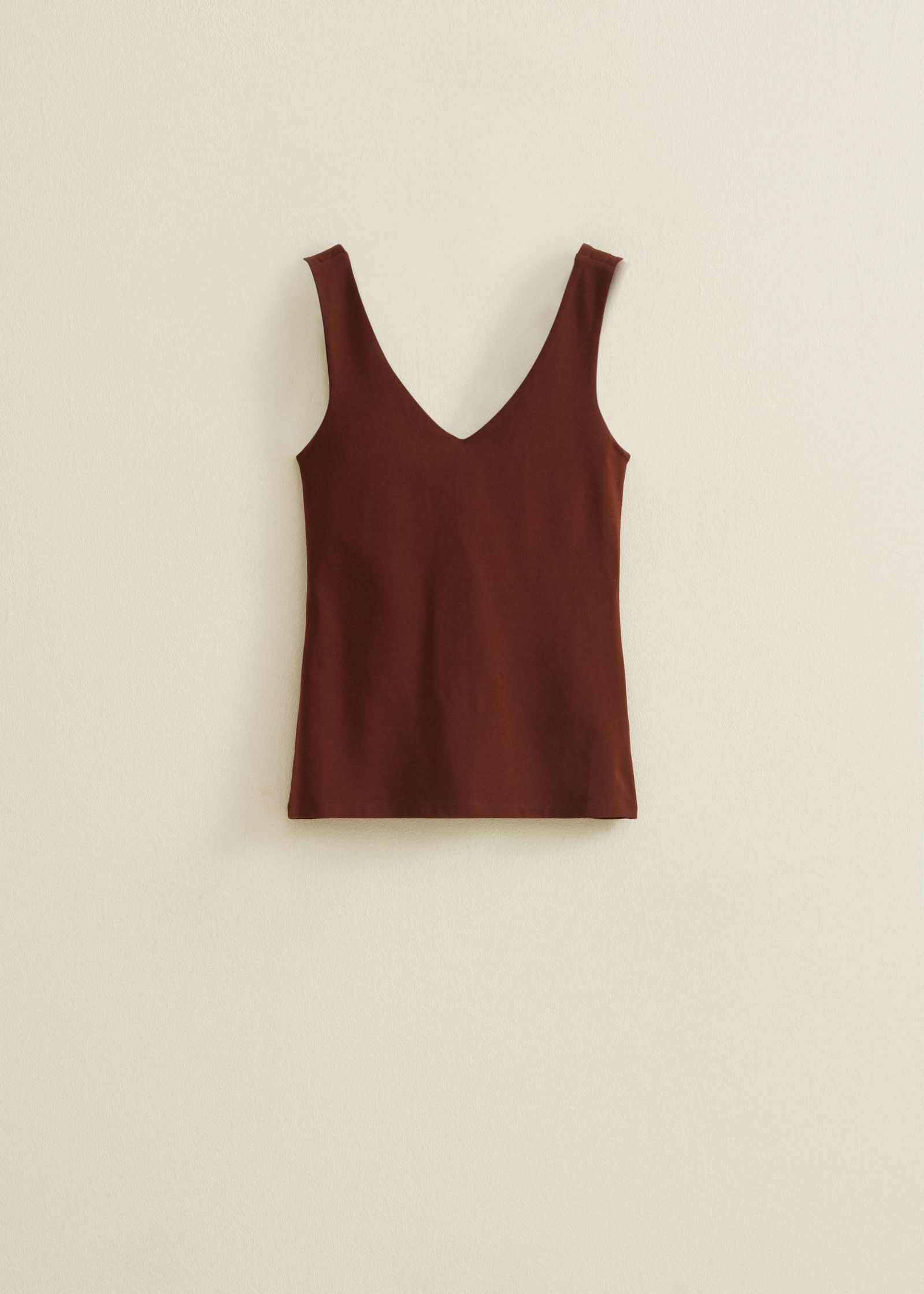 Basic singlet met v-hals