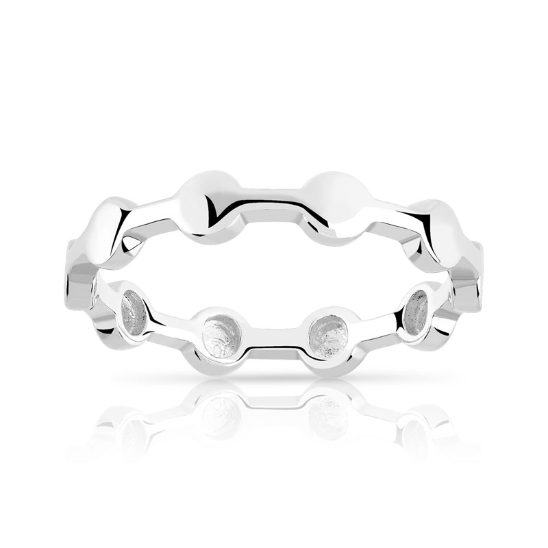 Bague or 375 blanc