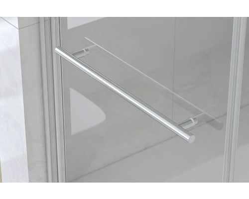 form&style 2-delige badwand DRENA 1120 x 1400 mm helder glasprofiel kleur chroom
