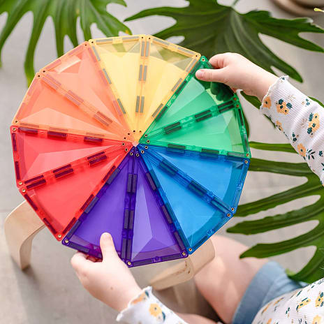 Connetix Geometry Pack magnetsæt 30 dele - Rainbow