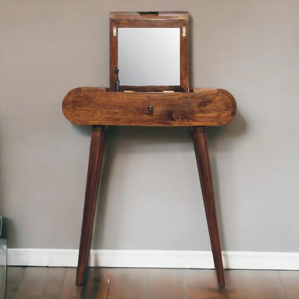 Kastanje Vouwbare Make-up Sidetable