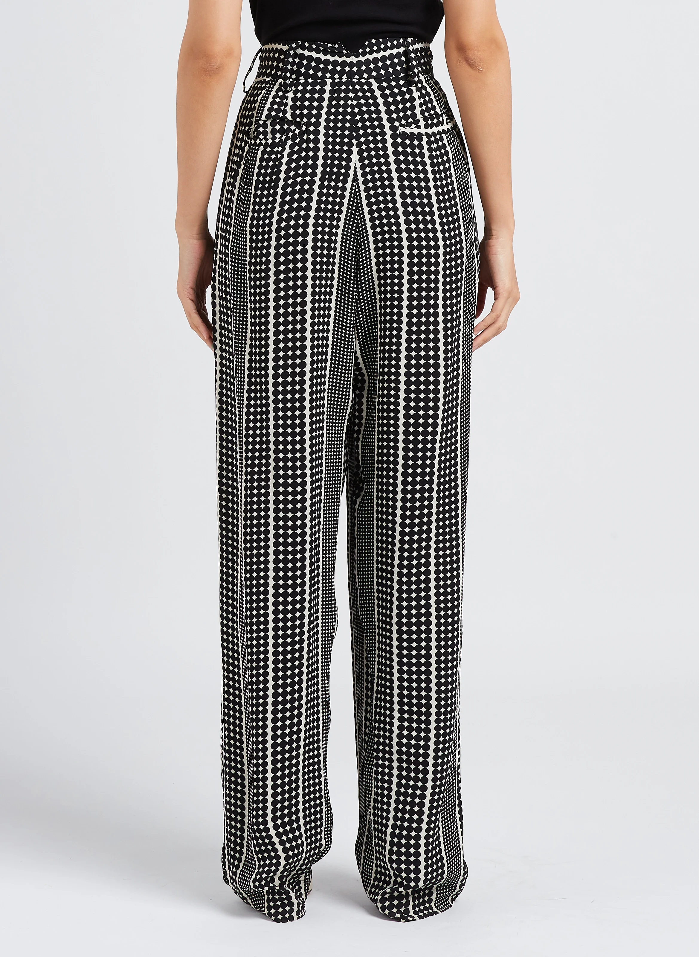 MARIUS - Pantalon taille haute large | Noir