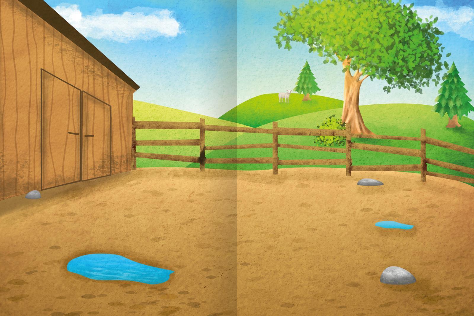 Erstes Stickern - Im Frühling